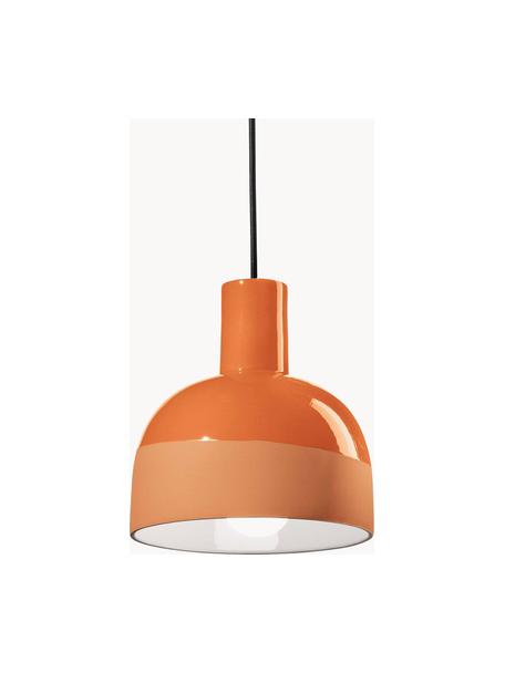 Malá ručne vyrobená závesná lampa Caxixi, Oranžová, Ø 23 x V 27 cm
