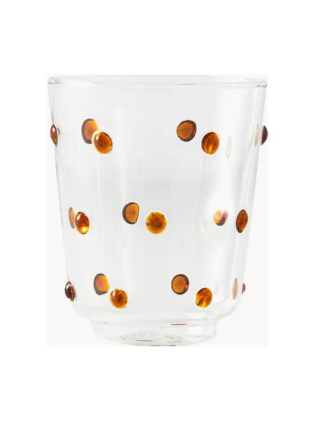 Mondgeblazen waterglazen Nob van borosilicaatglas, 2 stuks, Borosilicaatglas, mondgeblazen, Transparant, lichtbruin, Ø 9 x H 10 cm, 300 ml