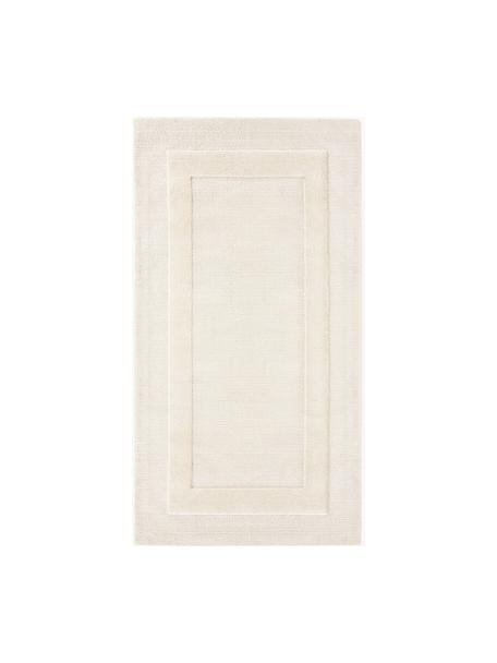 Ručně tkaný bavlněný koberec se strukturovaným povrchem Dania, 100 % bavlna, Krémově bílá, Š 80 cm, D 150 cm (velikost XS)