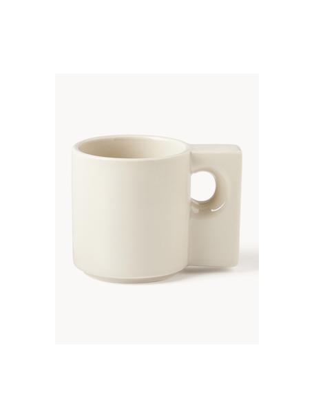 Tasse blanche design letters porcelaine blanc