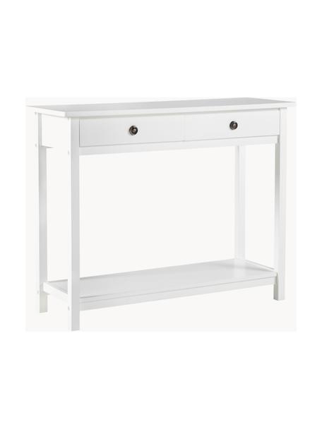 Konzolový stolík z borovicového dreva Ditti, Biela, Š 104 x V 83 cm
