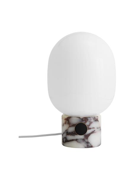Stmívatelná stolní lampa s USB portem Viola, Šedý mramor, bílá, Ø 19 cm, V 32 cm