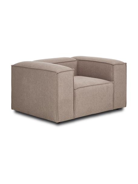 Sessel Lennon, Bezug: 100% Polyester Der strapa, Gestell: Massives Kiefernholz, FSC, Beine: Kunststoff, Webstoff Braun, B 130 x T 101 cm