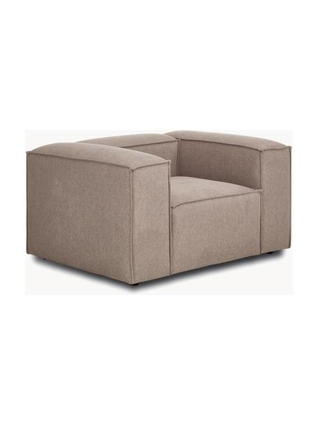Poltrona Lennon, Rivestimento: 100% poliestere Con 115.0, Struttura: legno di pino massiccio, , Gambe: plastica, Tessuto taupe, Larg. 130 x Prof. 101 cm