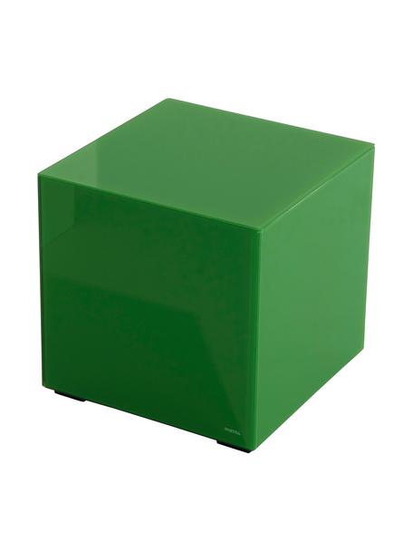 Odkládací stolek se zrcadlovým efektem Pop, MDF deska (dřevovláknitá deska střední hustoty), barevné sklo, Zelená, Š 35 cm