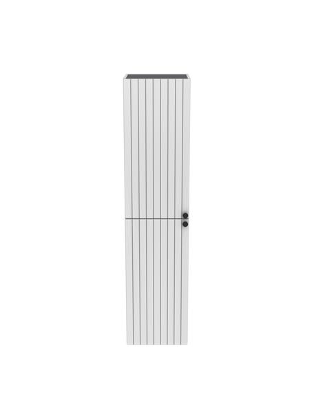 Bad-Hochschrank Emil mit matter Oberfläche, Griffe: Aluminium, beschichtet, Hellgrau, B 40 x H 180 cm