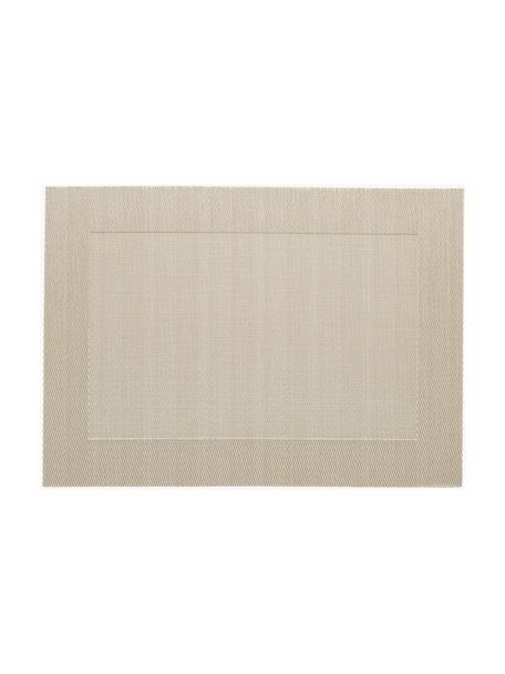 Kunststoffen placemats Trefl, 2 stuks, Kunststof, Lichtbeige, B 33 x L 46 cm