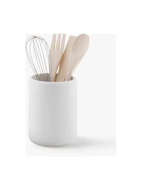 Set di 5 utensili da cucina Botta, Contenitore: poliresina, Bianco, legno, Ø 11 x Alt. 23 cm