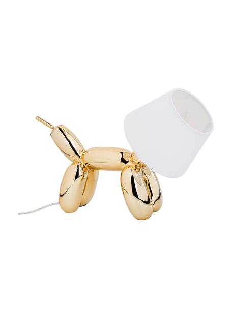 Dizajnová stolová lampa Doggy, Odtiene zlatej, biela, Š 40 x V 30 cm