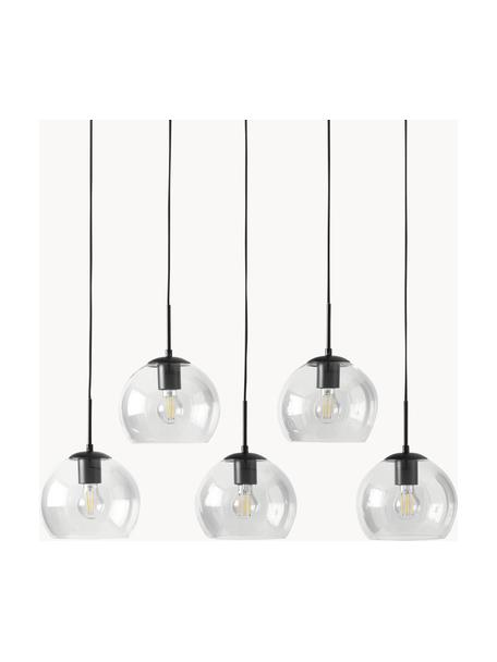 Cluster hanglamp Madina, Zwart, B 90 x D 22 cm