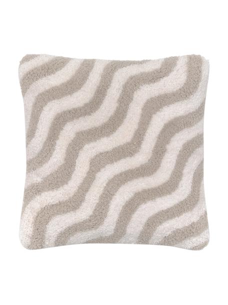 Federa arredo soffice beige/bianco crema Gaja, Retro: 100% cotone, Beige, bianco crema, Larg. 45 x Lung. 45 cm