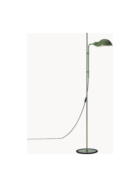 Kleine Stehlampe Funiculí mit verstellbarem Lampenschirm, Lampenschirm: Aluminium, beschichtet, Dunkelgrün, glänzend, H 135 cm