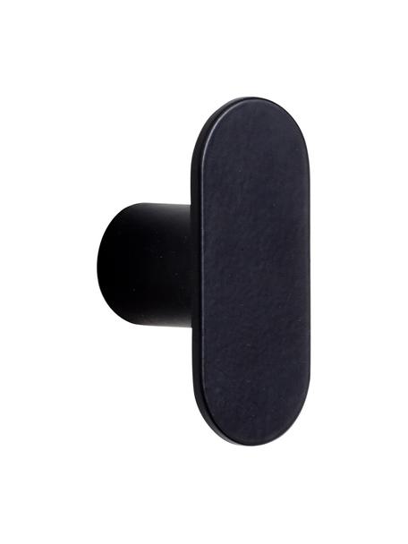 Gancio da parete in metallo Piccollo, Acciaio rivestito, Nero, Larg. 4 x Alt. 7 cm