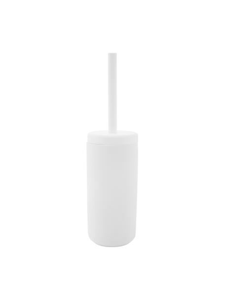 Scopino con contenitore Ume, Contenitore: gres rivestito con superf, Manico: plastica, Bianco, Ø 10 x Alt. 39 cm