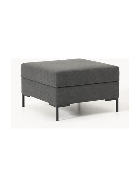 Pouf avec rangement Luna, Tissu anthracite, noir, larg. 77 x haut. 49 cm