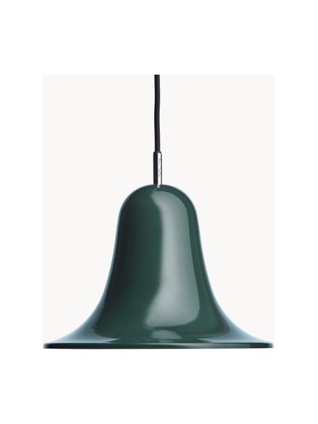 Lampada a sospensione piccola Pantop, design Verner Panton, Paralume: metallo rivestito, Verde scuro lucido, Ø 23 x Alt. 17 cm