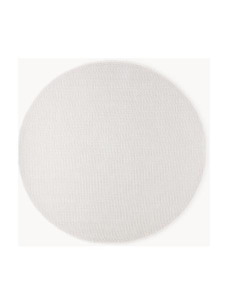 Tapis rond intérieur-extérieur Toronto, 100 % polypropylène, Blanc crème, Ø 200 cm (taille L)