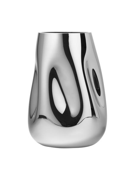 Vaso in vetro soffiato Mirror, Cromato, Ø 18 x Alt. 26 cm