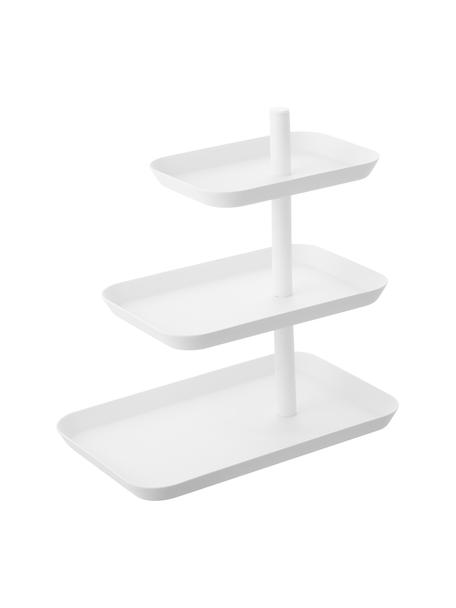 Alzatina in metallo Tower, Metallo rivestito, Bianco, Larg. 25 x Alt. 26 cm