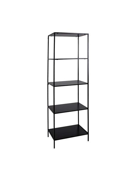 Libreria Vita, Struttura: acciaio rivestito Ripiani, Nero, Larg. 51 x Alt. 170 cm