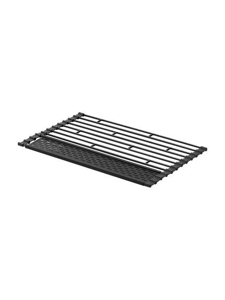 Égouttoir pliable Tower, Acier, silicone, Noir, larg. 42 x long. 26 cm