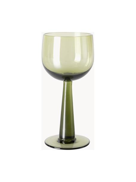 Bicchieri per vino The Emeralds 4 pz, Vetro, Verde, Ø 8 x Alt. 17 cm, 200 ml