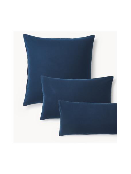 Poszewka na poduszkę z flaneli Biba, Ciemny niebieski, S 70 x D 80 cm