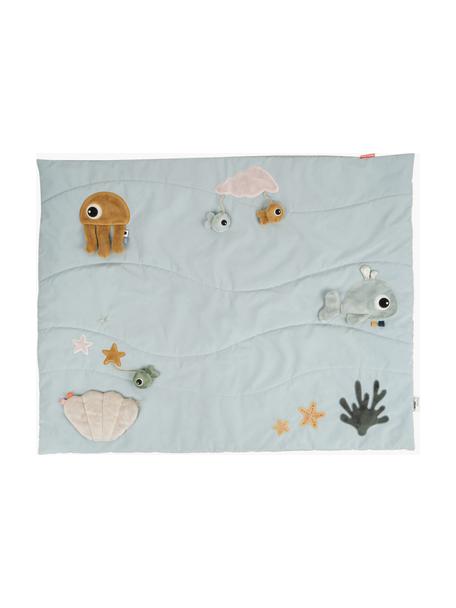 Baby-Spielmatte Sea Friends, Bezug: 100 % Polyester, Hellblau, Bunt, B 100 x L 80 cm
