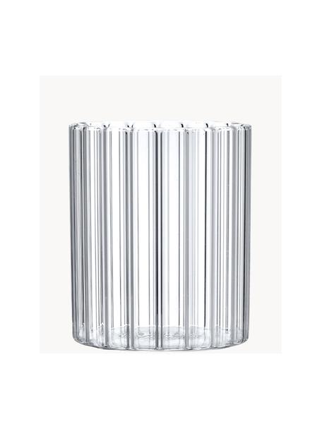 Vasos de vidrio borosilicato Romantic, 6 uds., Vidrio de borosilicato, Transparente, Ø 8 x Al 9 cm, 250 ml