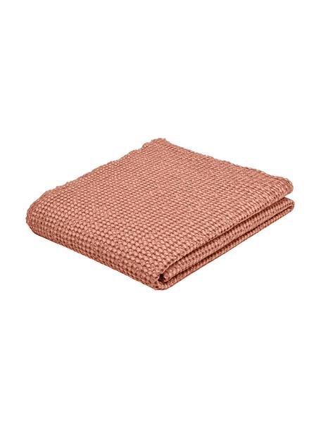 Narzuta ze strukturalną powierzchnią Vigo, 100% bawełna, Jasny blady różowy, 220 x 240 cm (do łóżek od 180 x 200)