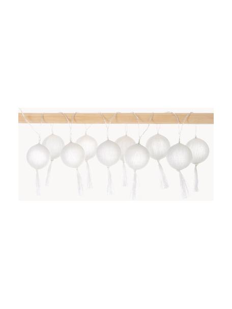Guirnalda de luces LED Jolly Tassel, 185 cm, a pilas, Cable: plástico, Blanco, L 185 cm