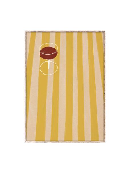 Poster SDO 04, 210 g mat Hahnemühle papier, digitale print met 10 UV-bestendige kleuren, Zonnengeel, beige, wijnrood, B 30 x H 40 cm
