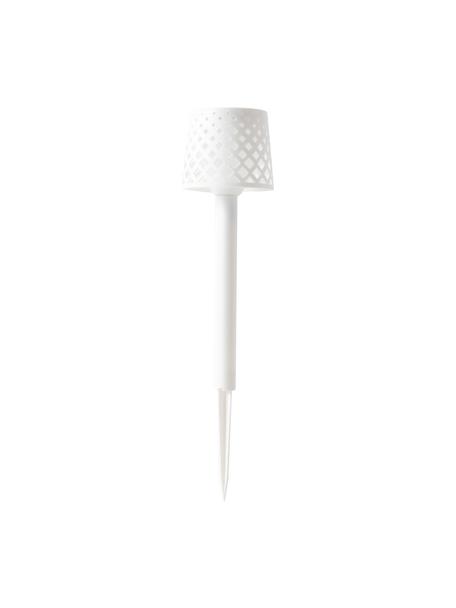 Solarna lampa zewnętrzna LED z czujnikiem zmierzchu Gretita, Tworzywo sztuczne z recyklingu, Biały, Ø 9 x W 39 cm