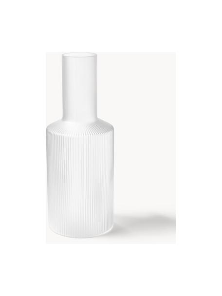 Carafe striée soufflée bouche Ripple, 1 L, Verre, soufflé bouche, Translucide, mat, 1 L