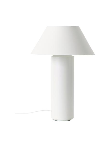 Lampada da tavolo bianca Niko, Paralume: metallo rivestito, Base della lampada: metallo rivestito, Bianco, Ø 35 x Alt. 55 cm