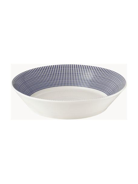 Piatto fondo in porcellana Pacific Blue, Porcellana, Punteggiato, Ø 23 cm