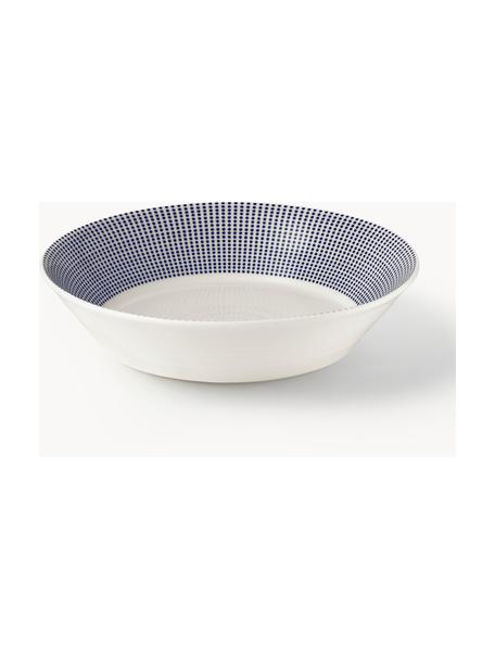 Hluboký talíř z porcelánu Pacific Blue, Porcelán, Tečky, Ø 23 cm