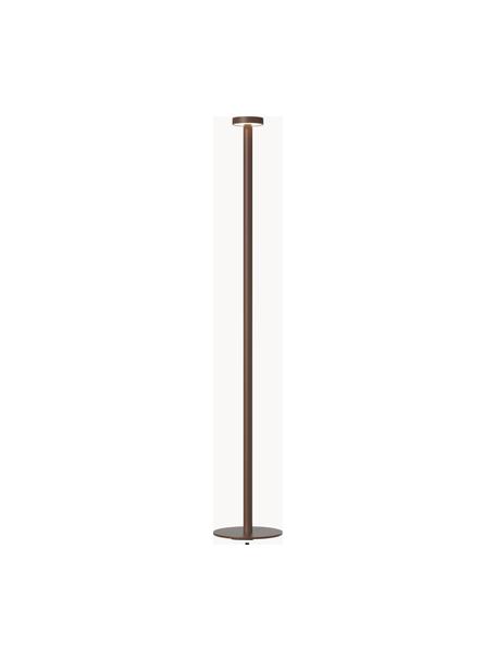 Dimbare LED outdoor vloerlamp Boro, Lamp: gecoat aluminium, Bruin, H 120 cm