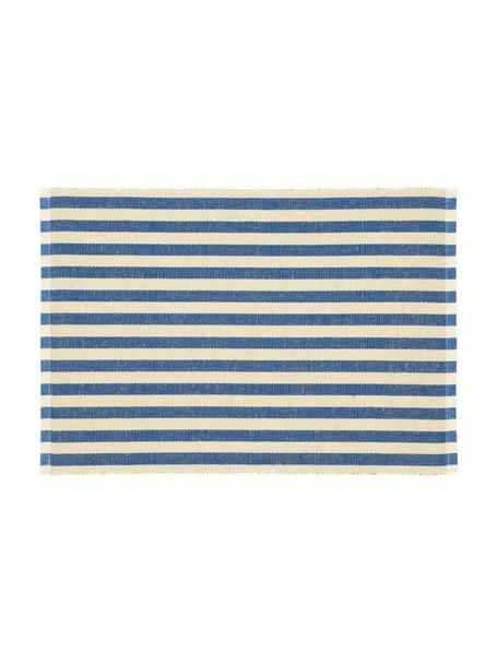 Placemats Stiff, 2 stuks, 50% katoen, 50% jute, Blauw, B 35 x L 50 cm