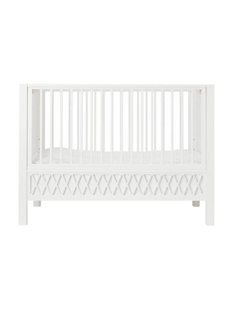Detská postieľka Harlequin, Borovicové drevo, drevovláknitá doska strednej hustoty (MDF), natretá farbou bez obsahu VOC, Biela, Š 72 x D 132 cm