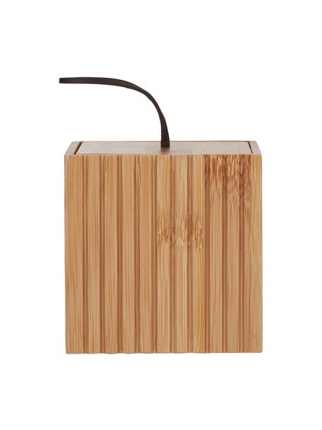 Úložný box z bambusu Island, Dřevo, Hnědá, černá, Š 9 cm, V 9 cm
