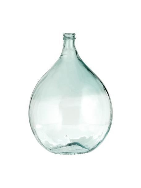 Podlahová váza z recyklovaného skla Drop, Recyklované sklo, s certifikátem GRS, Světle modrá, transparentní, Ø 40 cm, V 56 cm