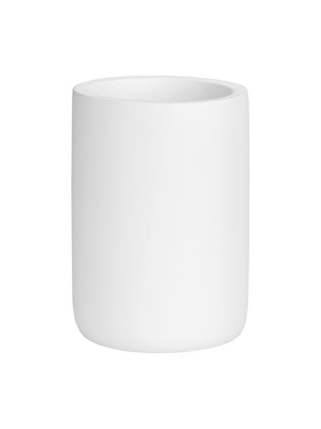 Vaso cepillo de dientes Archway, Poliresina, Blanco, Ø 7 x Al 10 cm