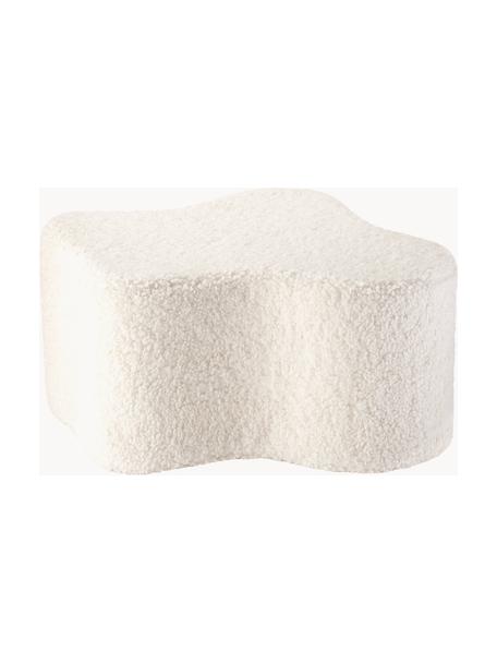 Handgefertigter Kinder-Pouf Cloud aus Teddy, Teddy Off White, B 80 x T 30 cm