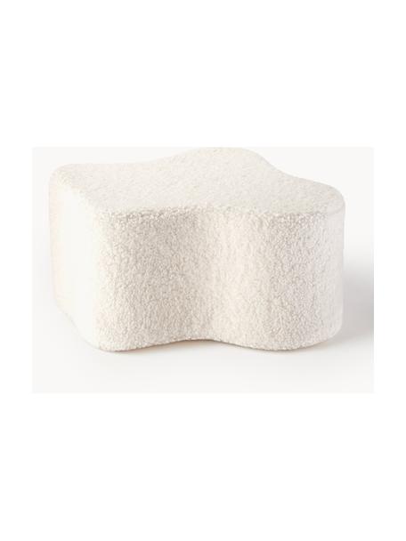 Handgefertigter Kinder-Pouf Cloud aus Teddy, Teddy Off White, B 80 x T 30 cm