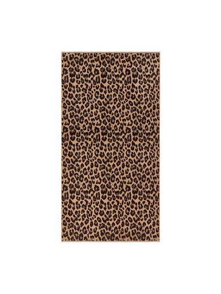Strandlaken Dale met luipaardpatroon, Luipaardpatroon in zwart/beige, B 90 x L 170 cm