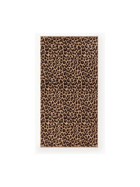 Strandtuch Dale mit Leoparden-Muster, Hellbraun, Beige, Schwarz, B 90 x L 170 cm