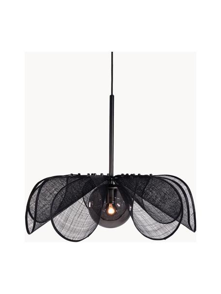 Lampada a sospensione grande in fibre di banana Styrka, varie misure, Paralume: fibra di banana, vetro, Nero, Ø 63 x Alt. 50 cm