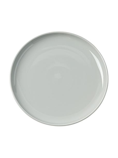 Assiettes plates en porcelaine Nessa, 4 pièces, Porcelaine dure de haute qualité, Gris clair, Ø 26 cm