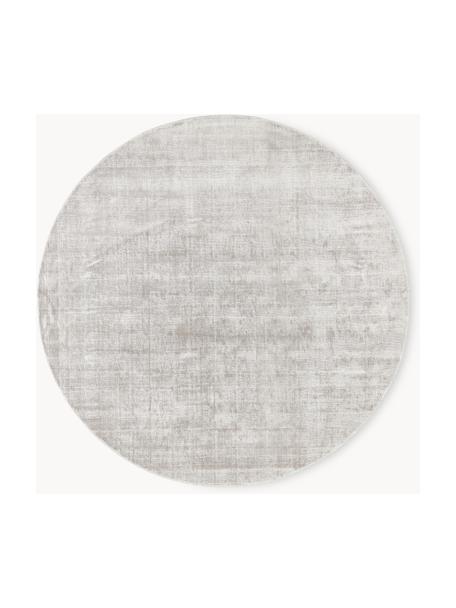Okrągły ręcznie tkany dywan z wiskozy Jane, Greige, Ø 200 cm (Rozmiar L)